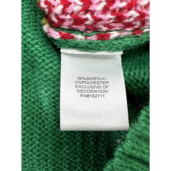 Margaux & Lexi Unicorn Sweater Ribbed Knit Snowflake Details Multicolor L14 NWT - Picture 9 of 9